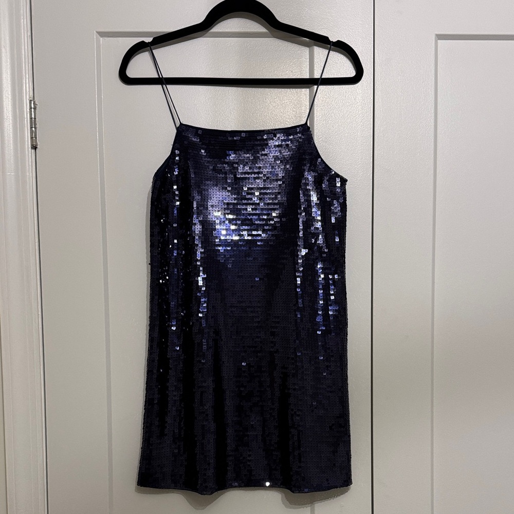 H&M Navy Sequin Mini Dress - size Small